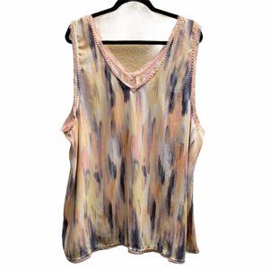 TORRID WOMENS MULTICOLOR V NECK BLOUSE TOP SIZE 3